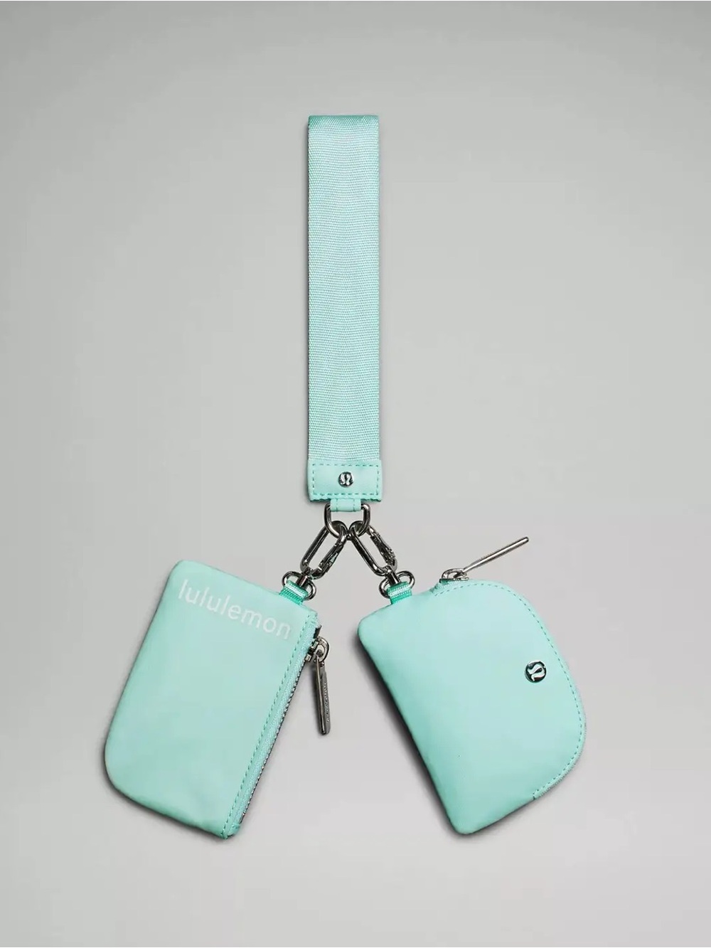 lululemon athletica Mint Blue Teal Dual Pouch Wristlet